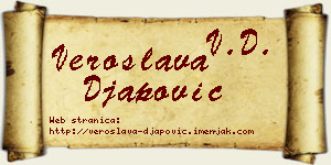 Veroslava Đapović vizit kartica